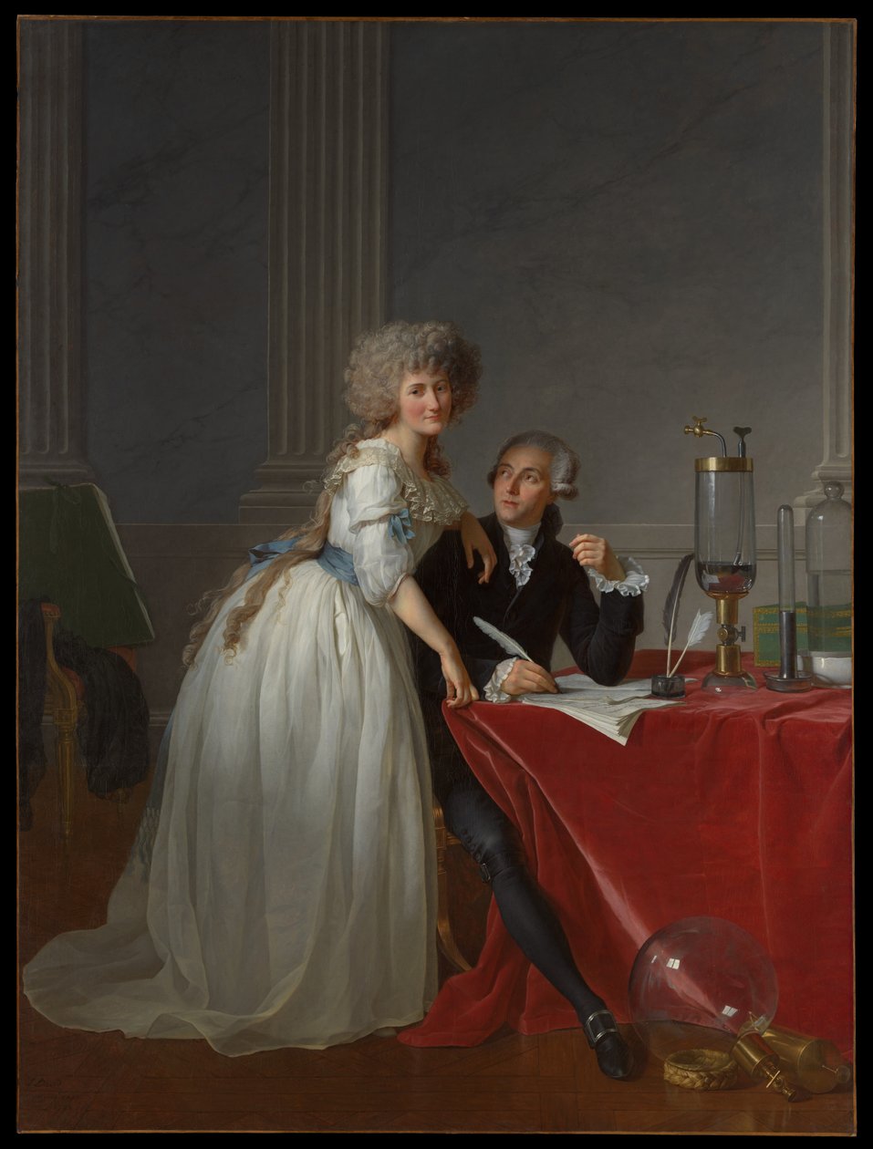 Antoine Laurent Lavoisier (1743-1794) og Marie Anne Lavoisier (Marie Anne Pierrette Paulze, 1758-1836) af Jacques Louis David