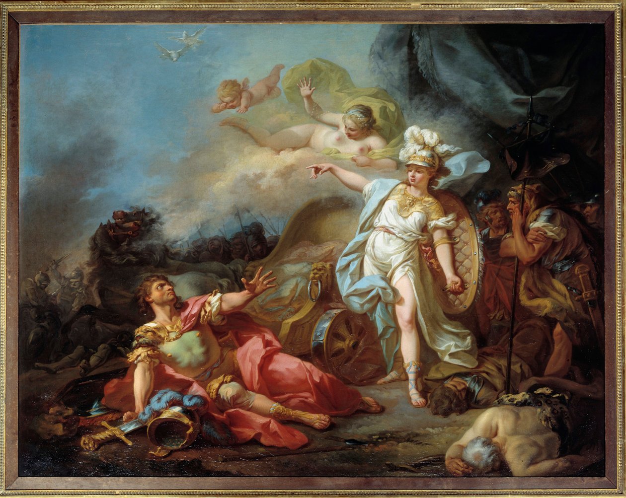 Slaget ved Minerve mod Mars Maleri af Jacques Louis David (1748-1825) Søn. 1,4x1,8 m af Jacques Louis David
