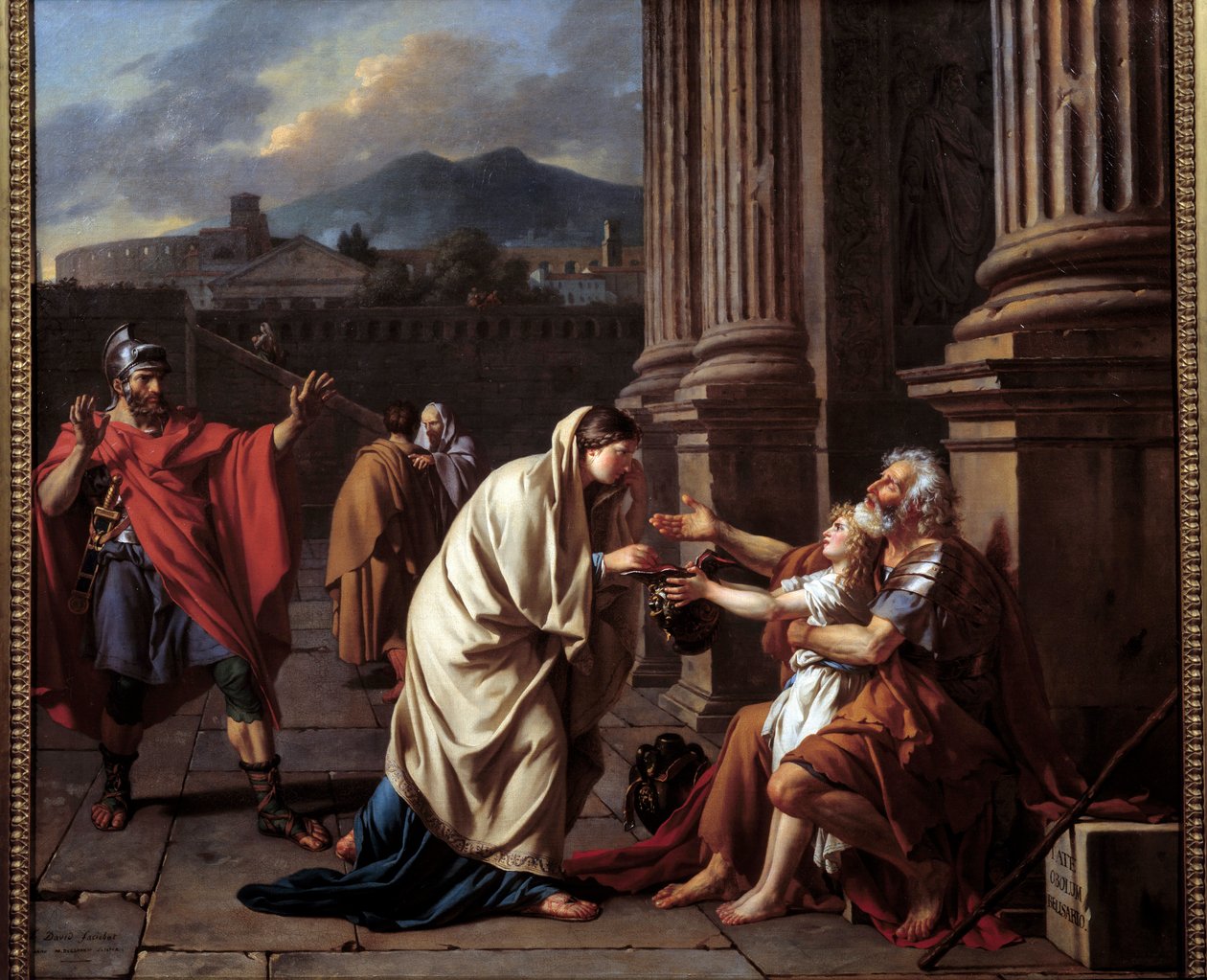 Belisaire (500-565) beder om alumon. (Belisarios - Flavius Belisarius) Maleri af Jacques Louis David (1748-1825) af Jacques Louis David