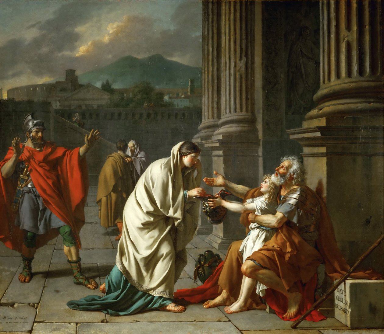 Belisarius tigger om almisse af Jacques Louis David