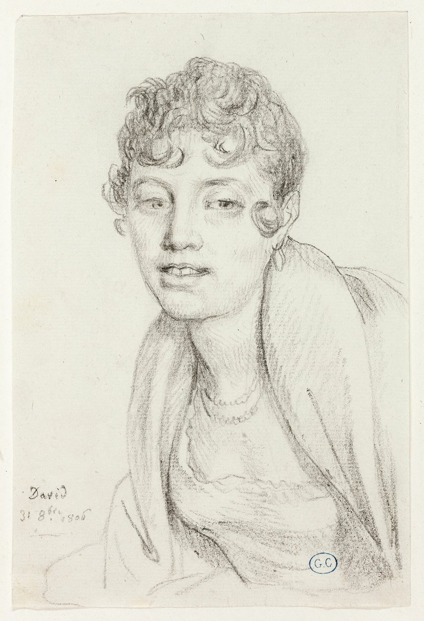 Buste af Angelique Mongez af Jacques Louis David