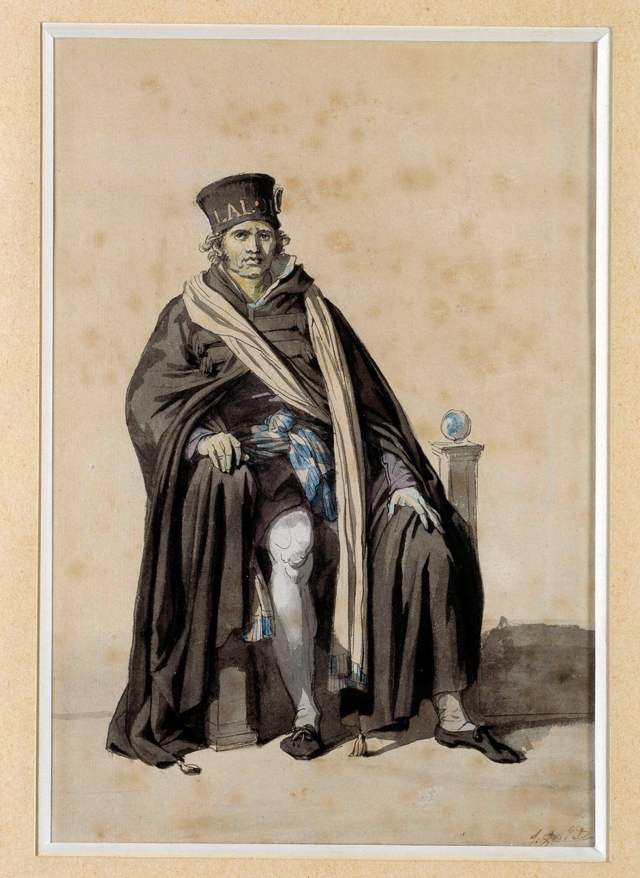 Konvention: borgerdragt projekt 1793 “” Dommerens vane”” Tegning af Jacques Louis David (1748-1825) Søn. 0,3x0,2 m Versailles, musee du chateau af Jacques Louis David