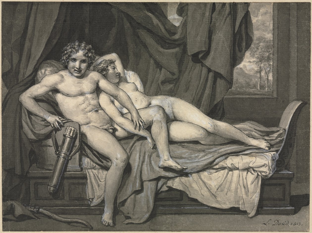 Amor og Psyche, 1813. af Jacques Louis David