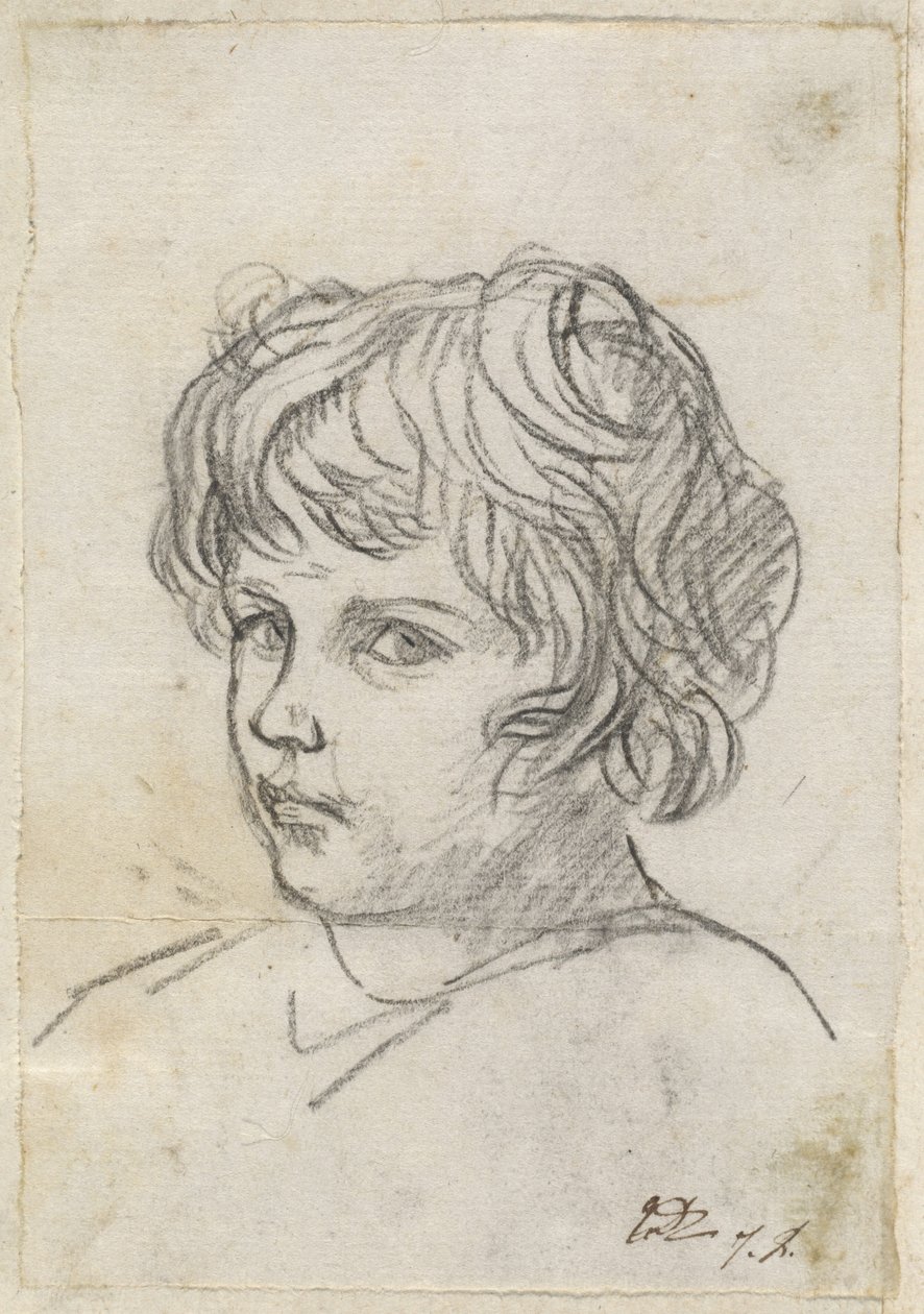 Hoved af en dreng af Jacques Louis David