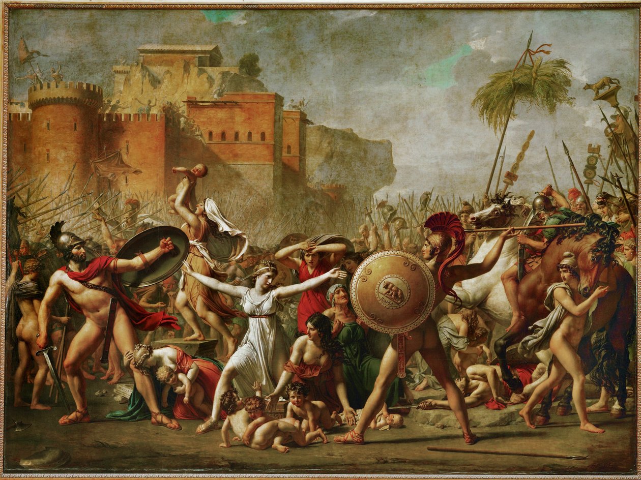 Les Sabines - De sabinske kvinder standsede slaget ... af Jacques Louis David