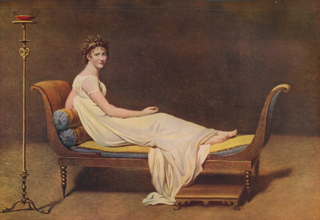 Madame Recamier, 1800, c1915. af Jacques Louis David