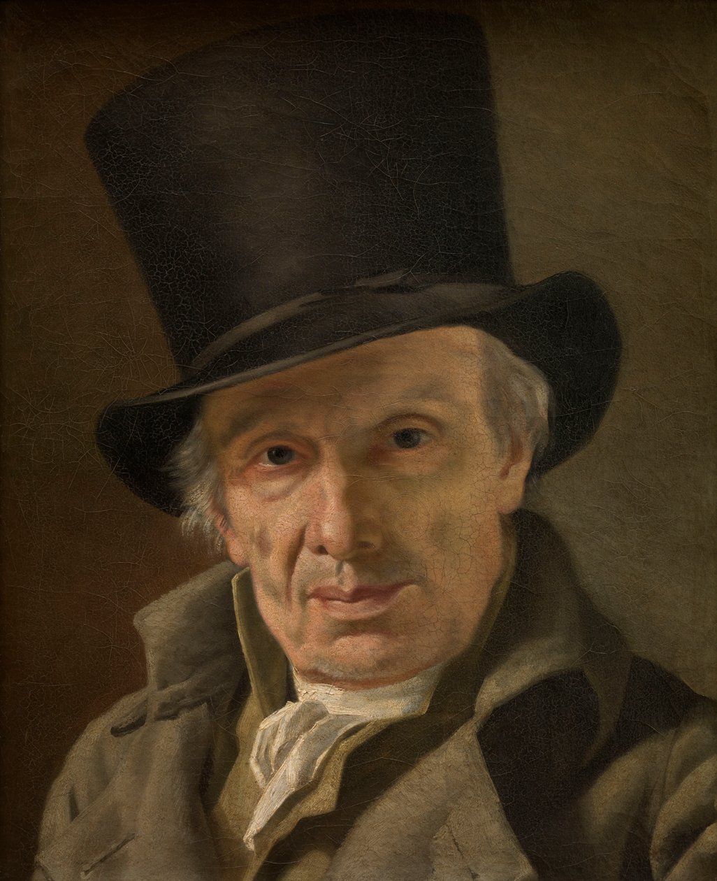 Man in a Hat (olie på lærred) af Jacques Louis David