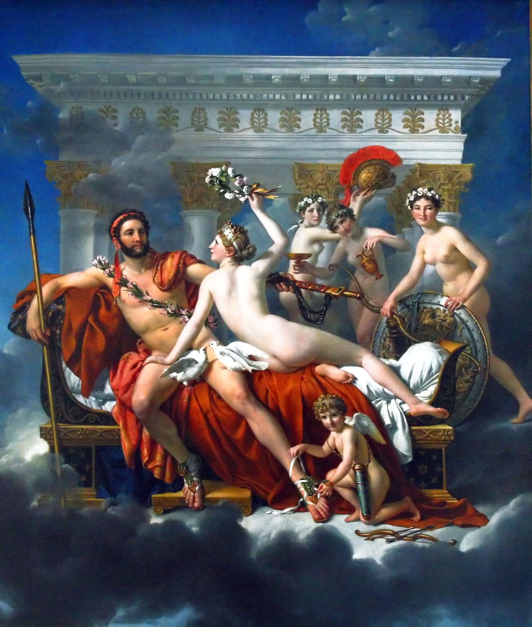 Mars afvæbnet af Venus og De tre nåder af Jacques Louis David