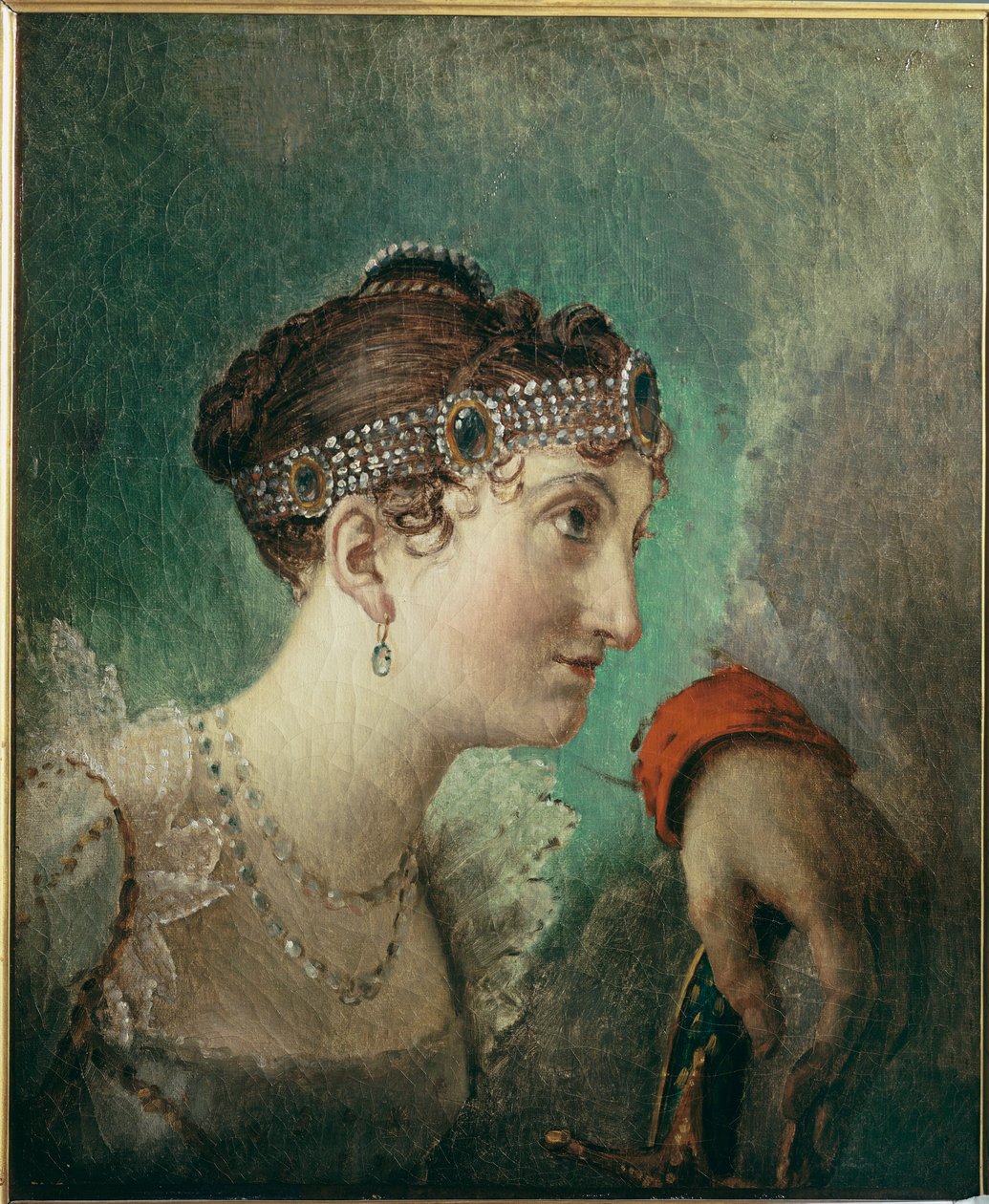 Mme Alexandre de la Rochefoucauld ... (olieskitse) af Jacques Louis David