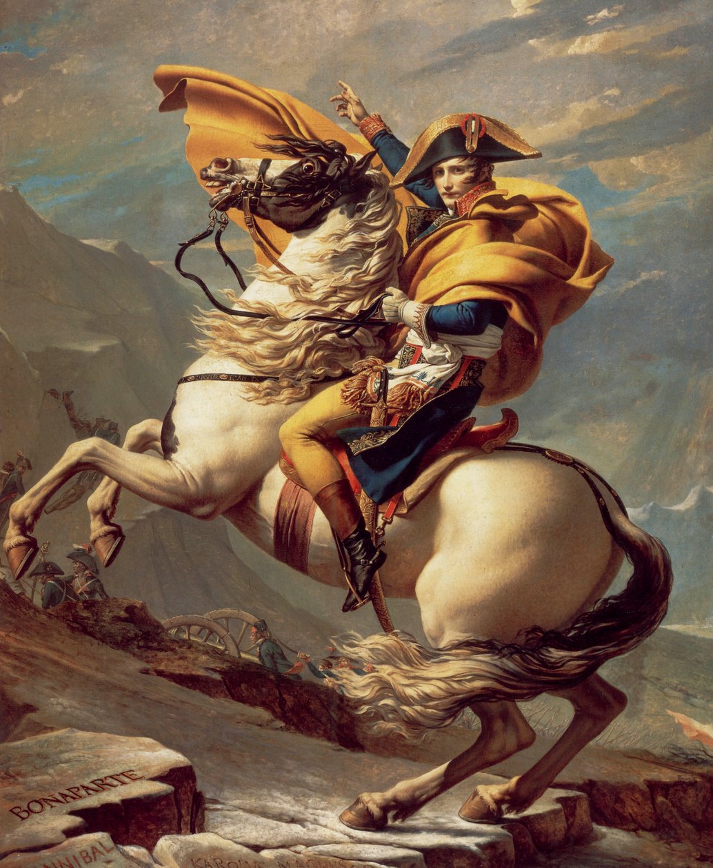Napoleon krydser Alperne af Jacques Louis David