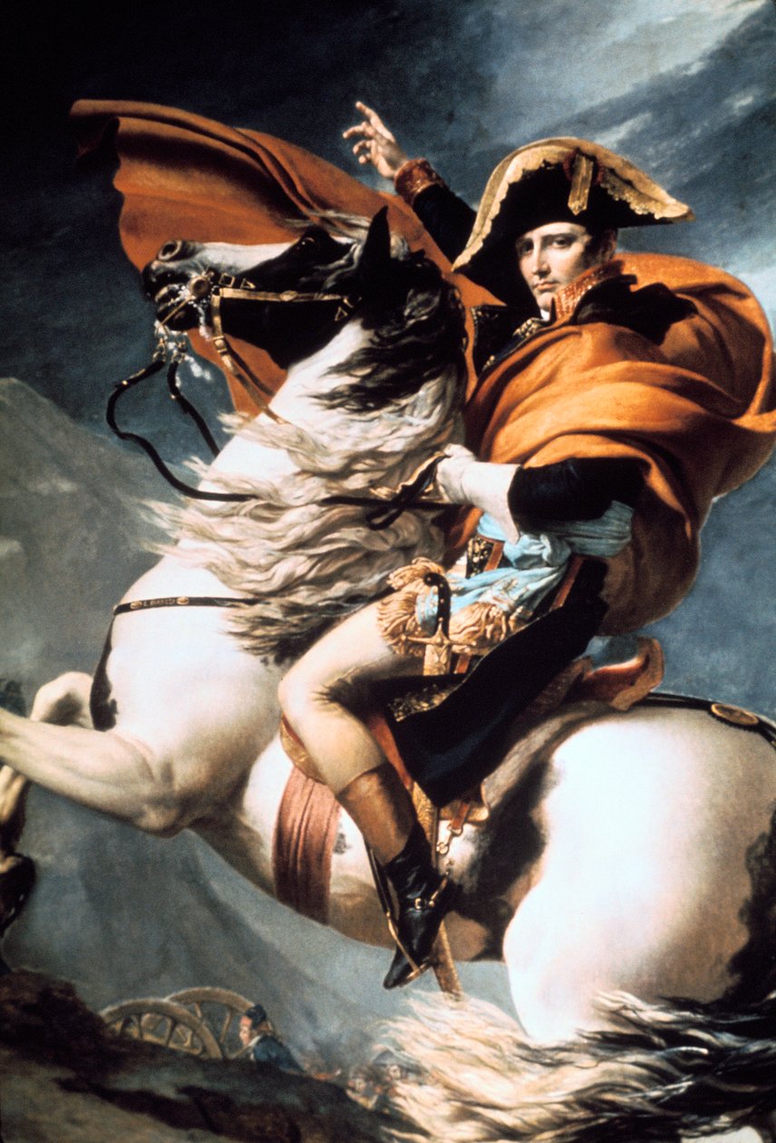 Napoleon krydser alperne, detalje, c1800. af Jacques Louis David