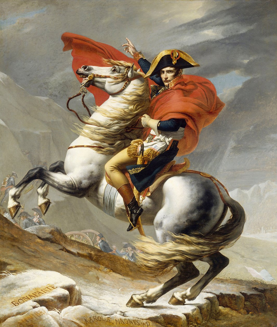 Napoleon krydser Alperne den 20. maj 1800 af Jacques Louis David