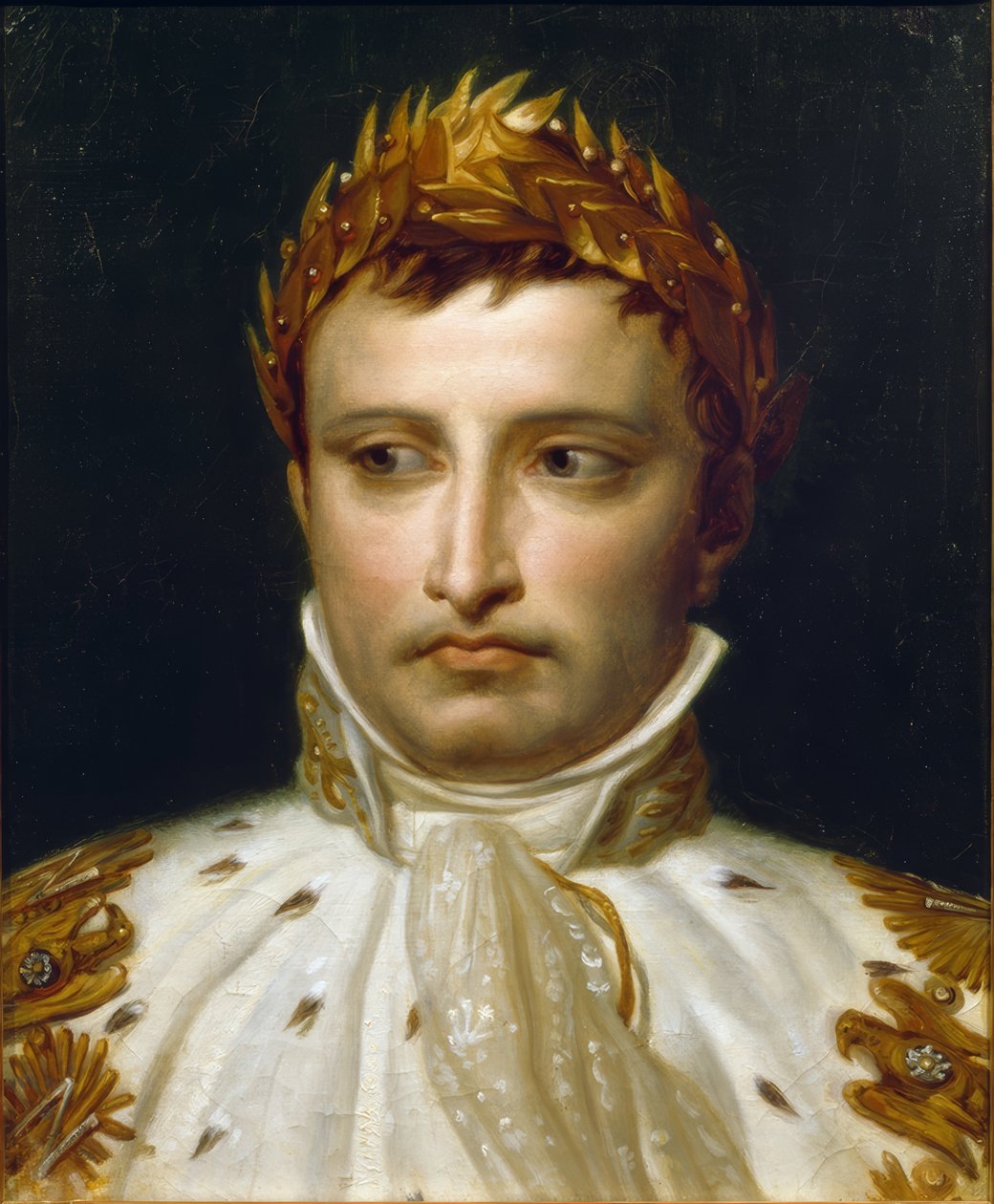 Napoleon I i kroningsregalier af Jacques Louis David