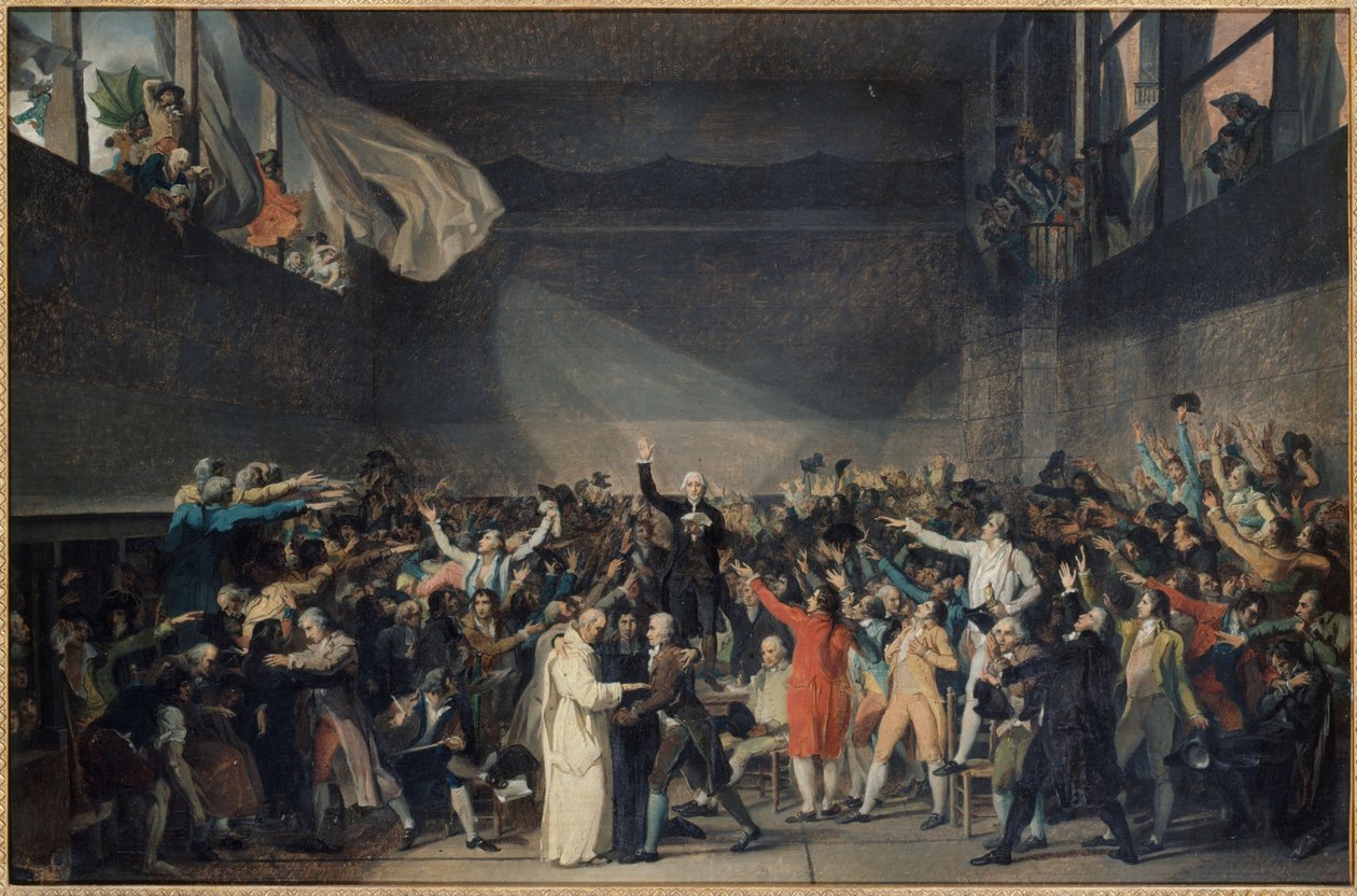 Edsaflæggelse i Jeu de Paume, 20. juni af Jacques Louis David