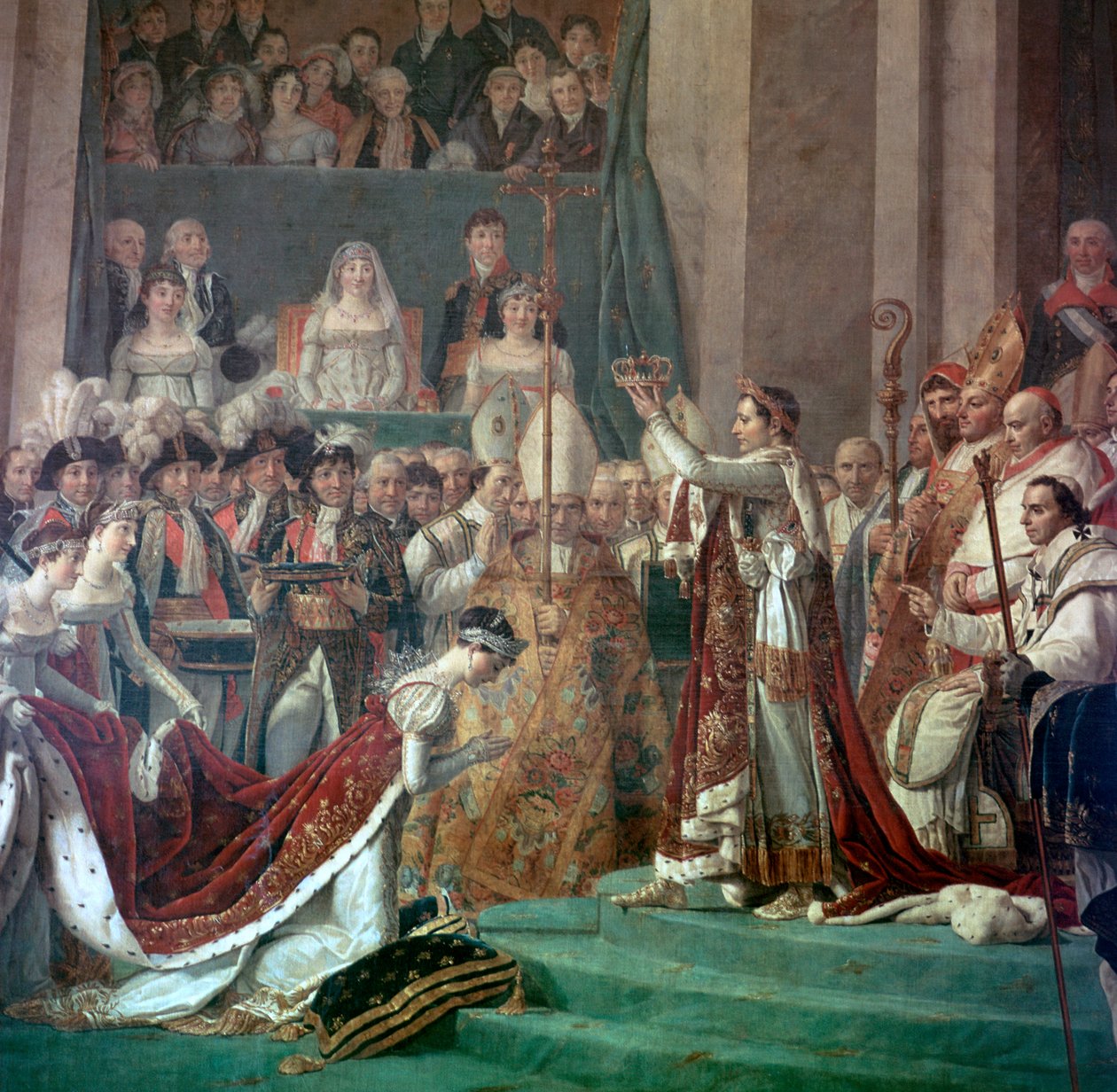 Maleri af Napoleon Buonaparte og kejserinde Josephine, 1700-tallet af Jacques Louis David