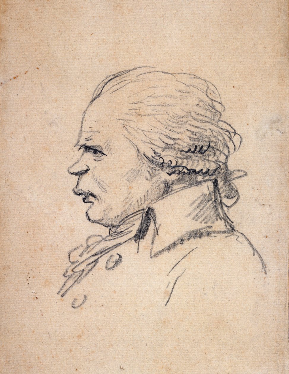 Ladet portræt af Danton (karikatur) af Jacques Louis David