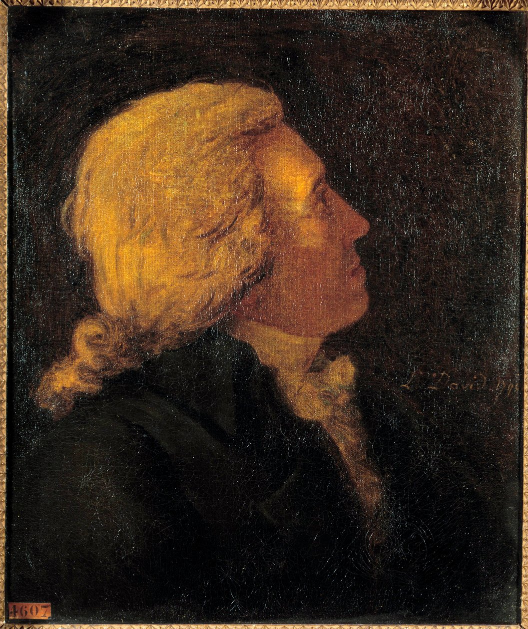 Portræt af Bertrand Barere de Vieuzac (1755-1841), medlem af udvalget for salut offentligt maleri af Jacques Louis David (1748-1825) 1790 søn. 0,55 x 0,46 m af Jacques Louis David