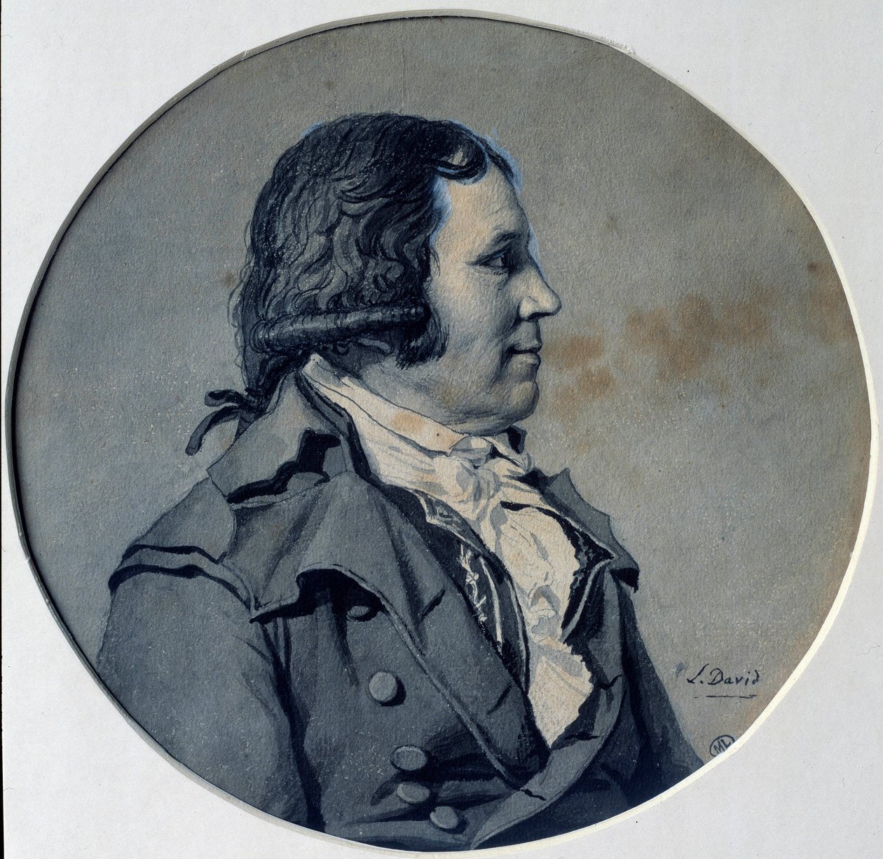Portræt af Edmond Louis Dubois de France (1747-1814) stedfortræder, krigsminister. Tegning af Jacques Louis David (1748-1825) af Jacques Louis David