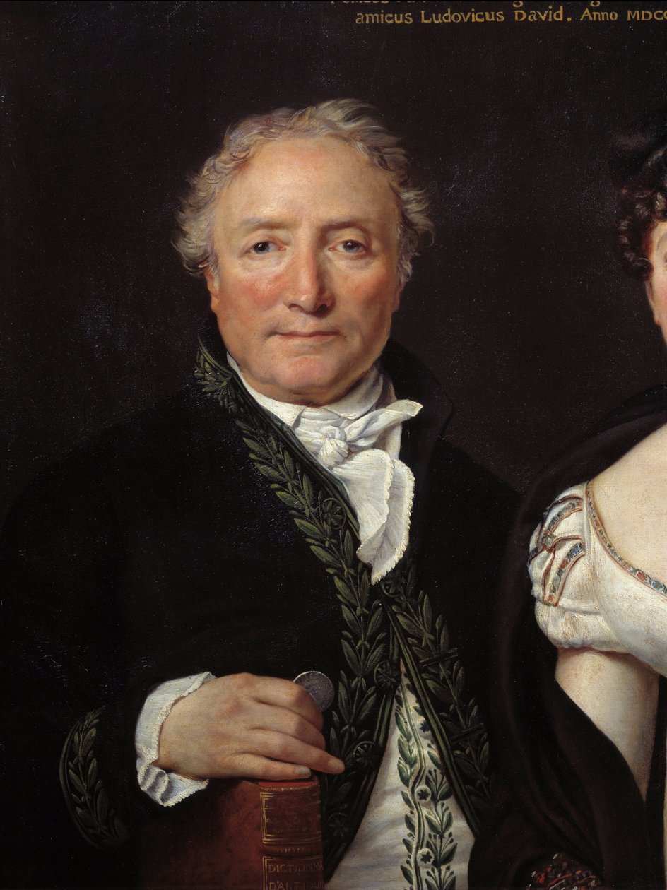 Portræt af Monsieur Mongez (1747-1835), arkæolog Detail. Maleri af Jacques Louis David (1748-1825) 1800-tallet af Jacques Louis David