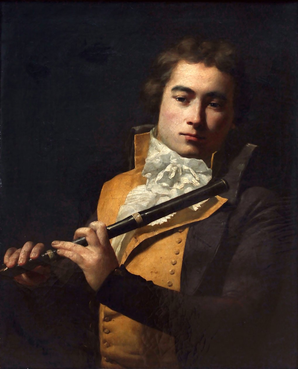Portræt af komponisten og fløjtenisten François Devienne 1759-1803, ca 1792. af Jacques Louis David