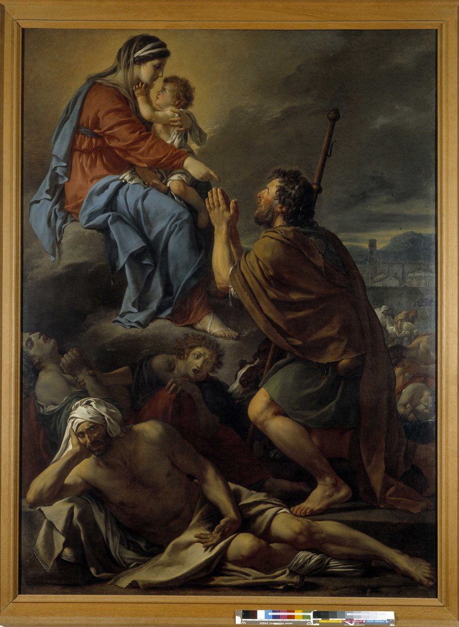 Saint Roch beder til jomfruen om pestens ophør af Jacques Louis David