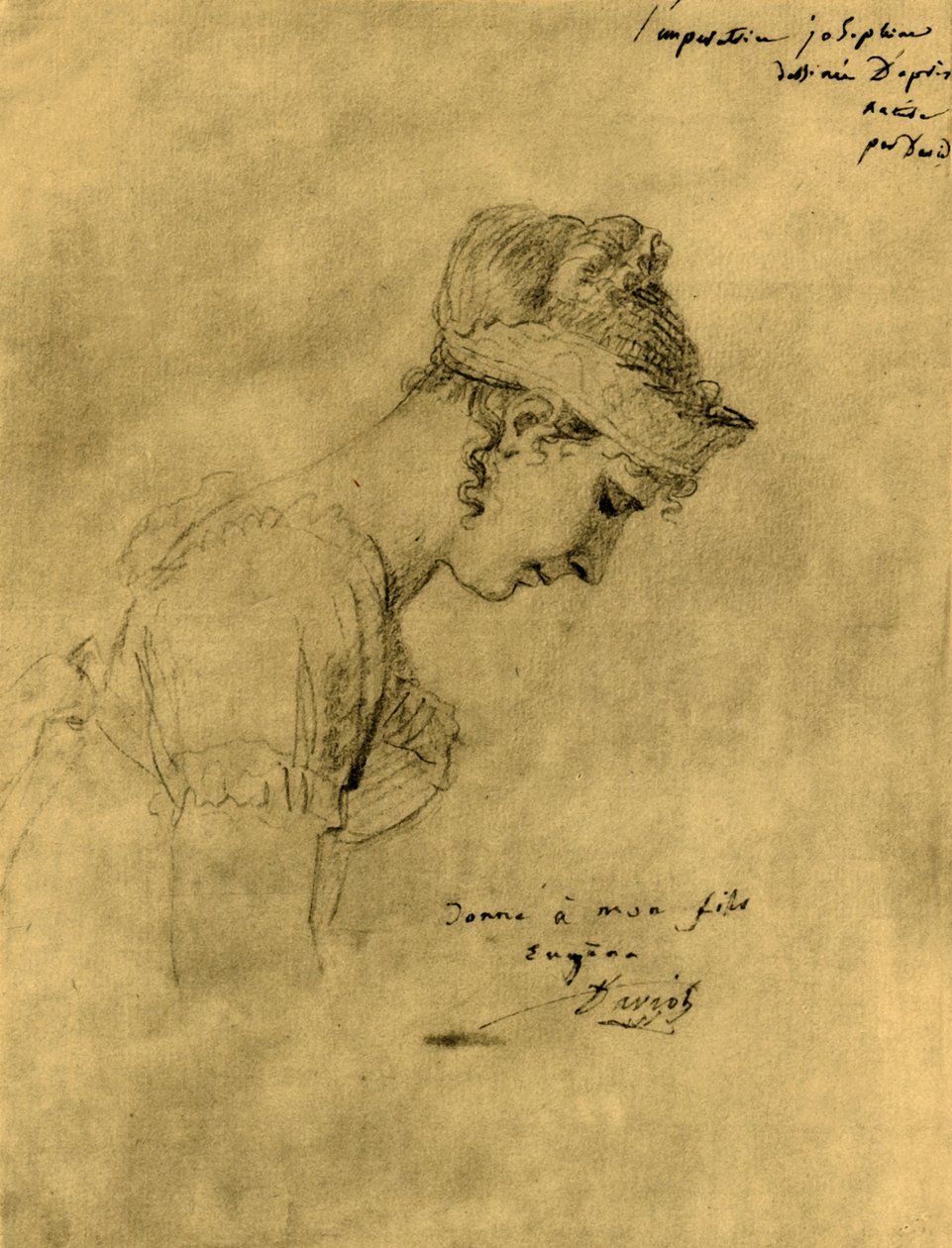 Skitse af Josephine ved Napoleons kroning, 2. december 1804, 1921. af Jacques Louis David