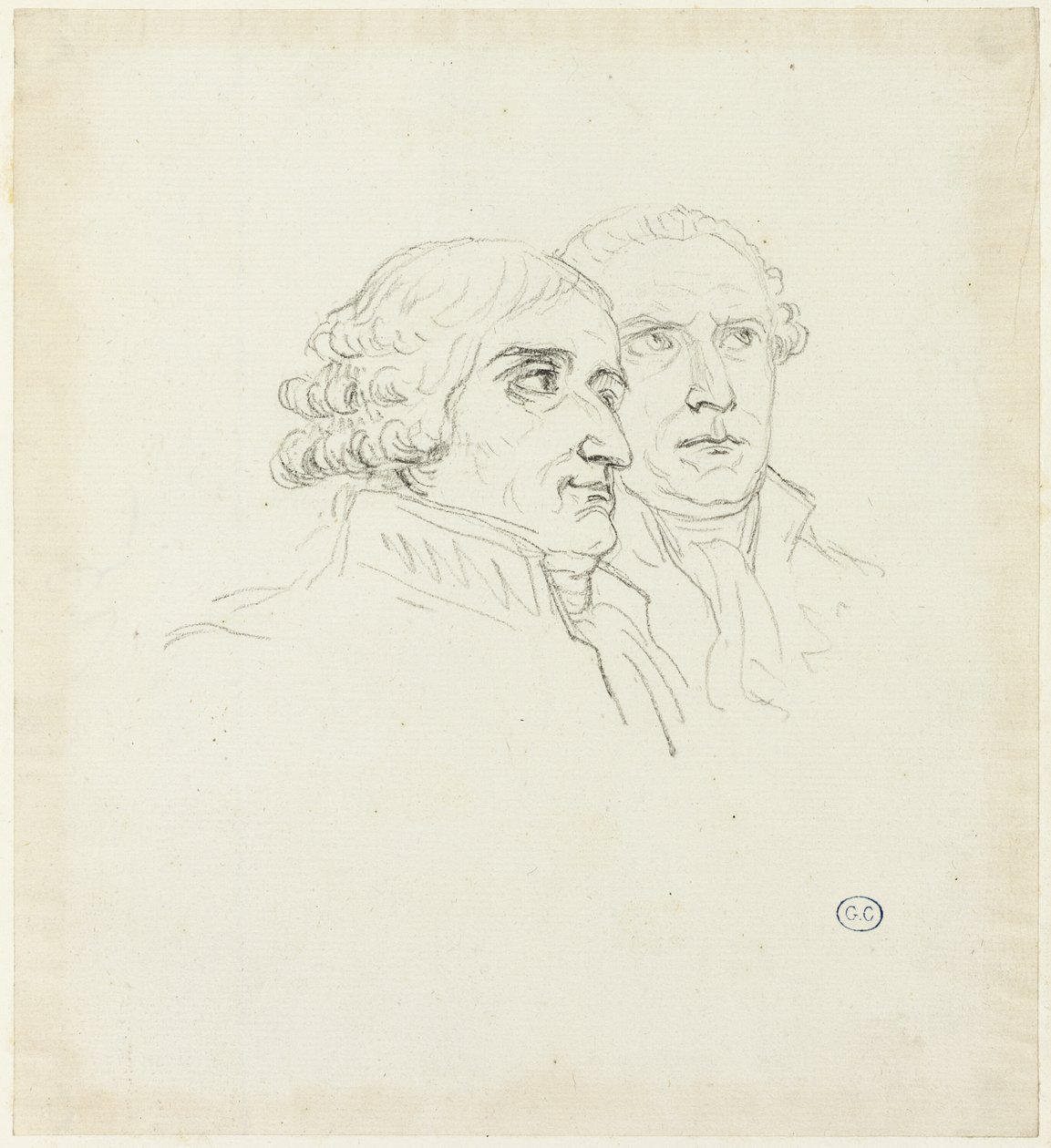 Studier til fordeling af ørne: Archi-Chancelier, Cambacérés og Archi-Trescrier, Lebrun af Jacques Louis David