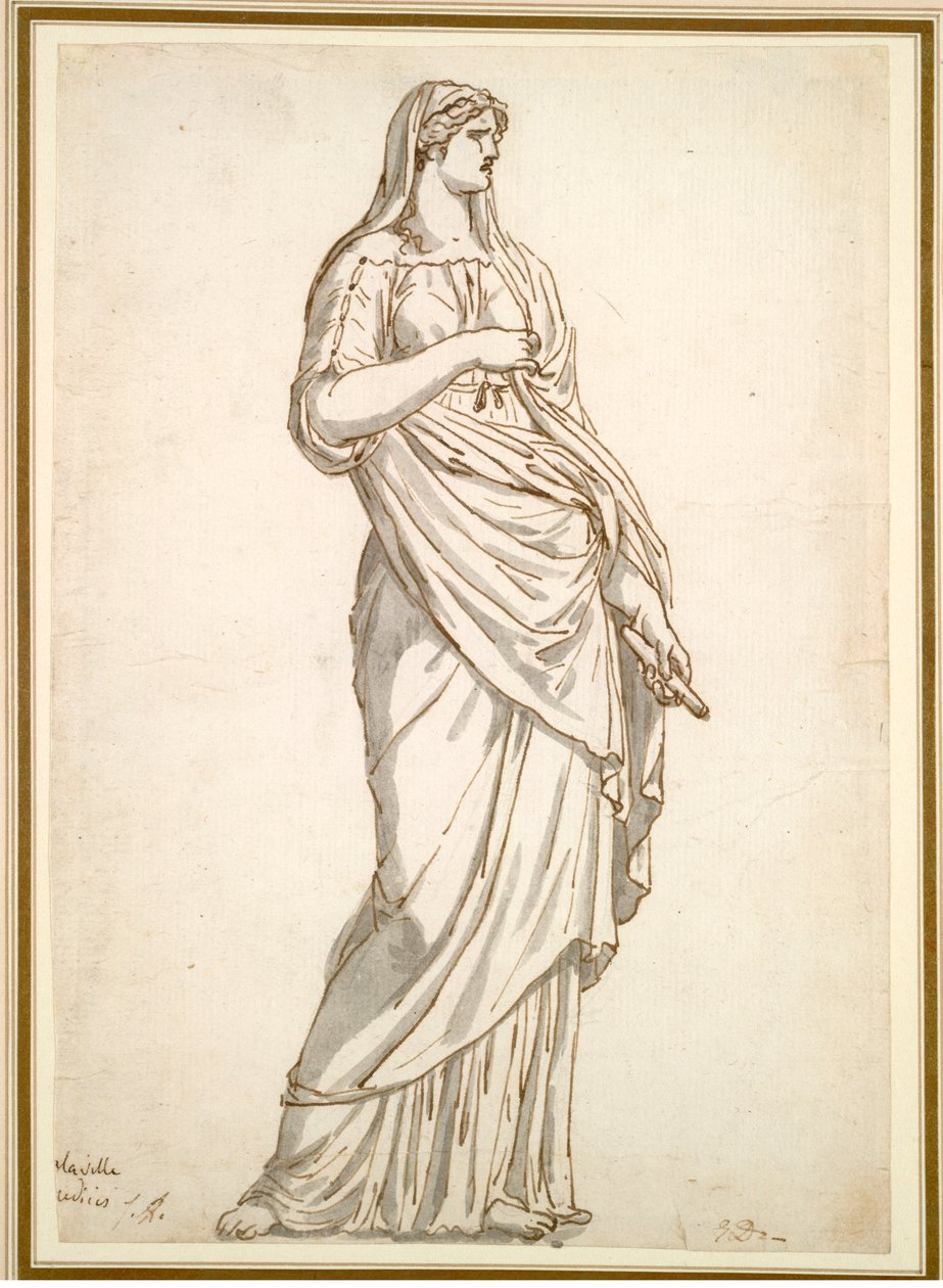 Studie af Sabine-statuen fra Villa Medici af Jacques Louis David