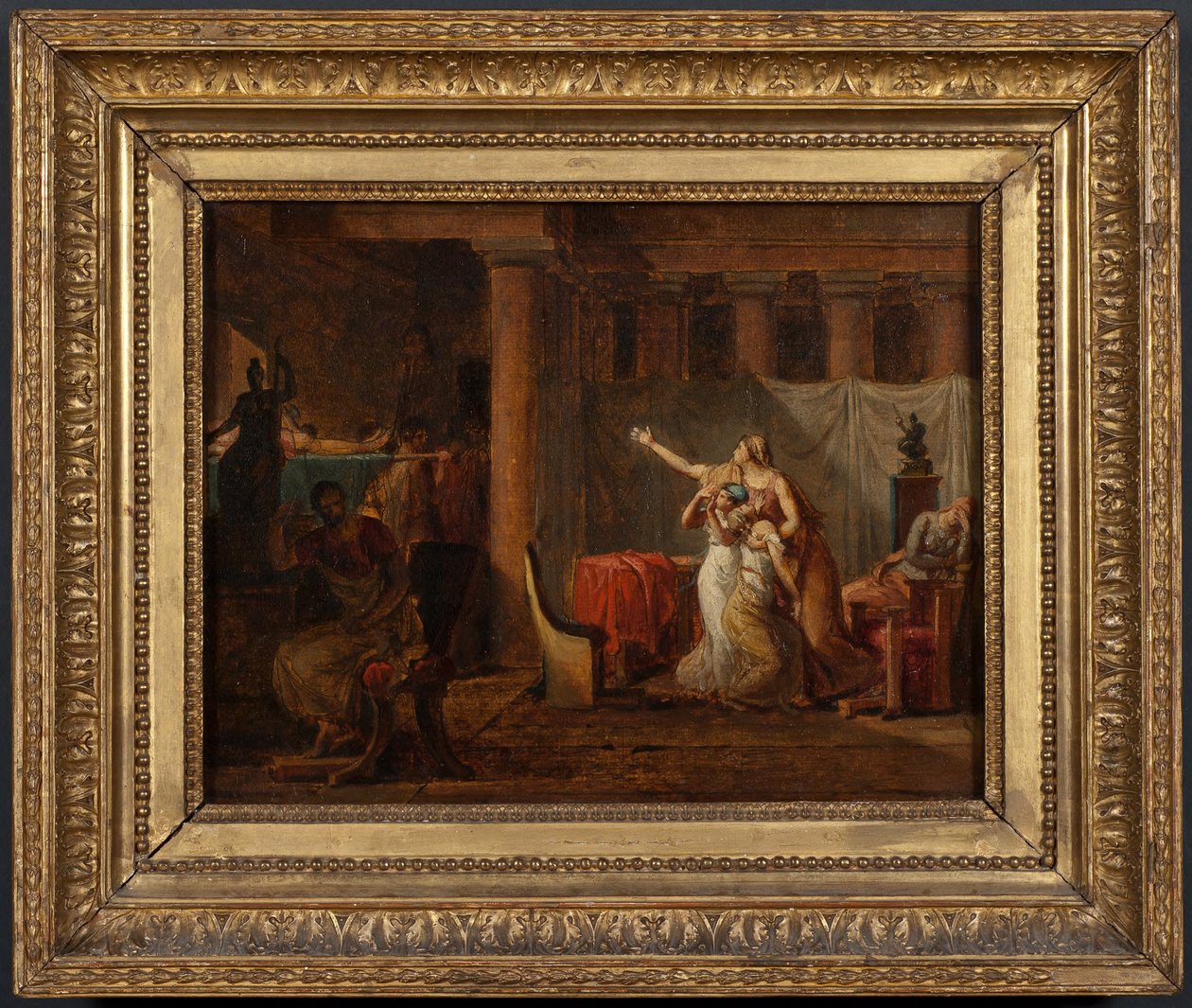Likorerne bringer Brutus hans sønners lig tilbage. Studie af Jacques Louis David