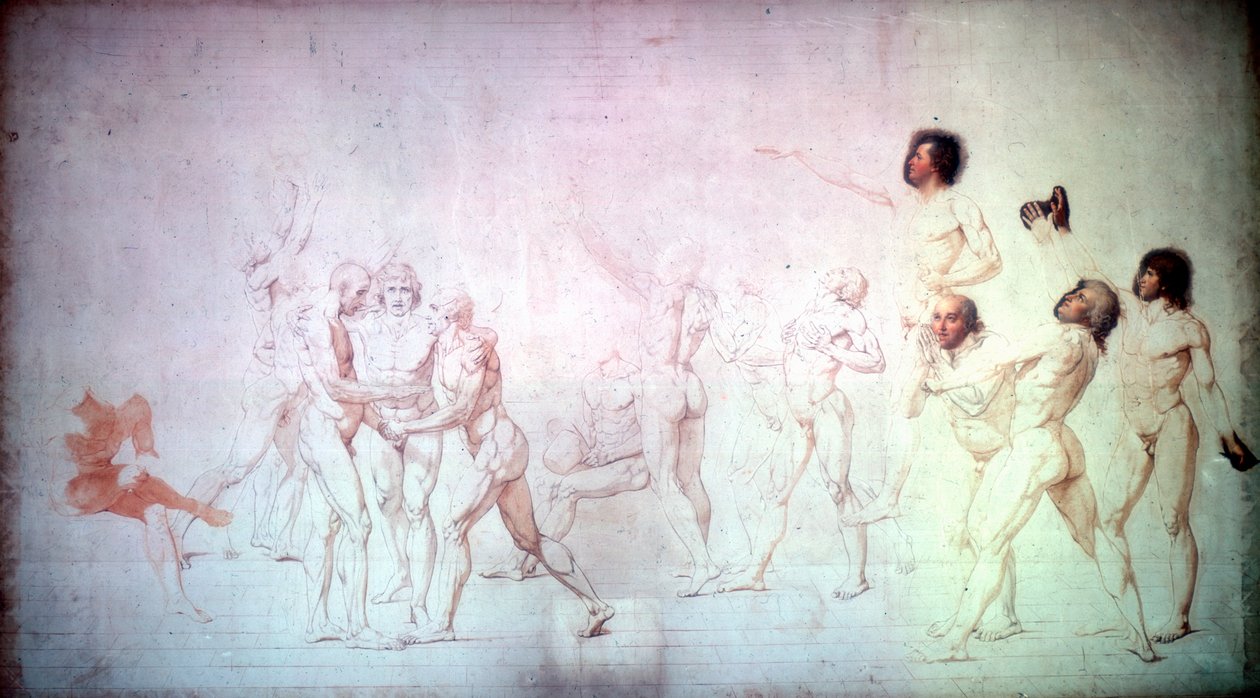 Eden på tennisbanen, 1791. af Jacques Louis David