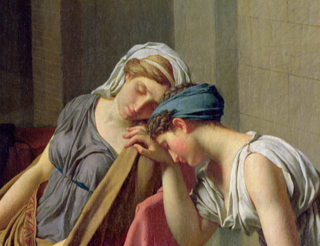 The Oath of Horatii, 1784 (detaljer fra 2290) af Jacques Louis David