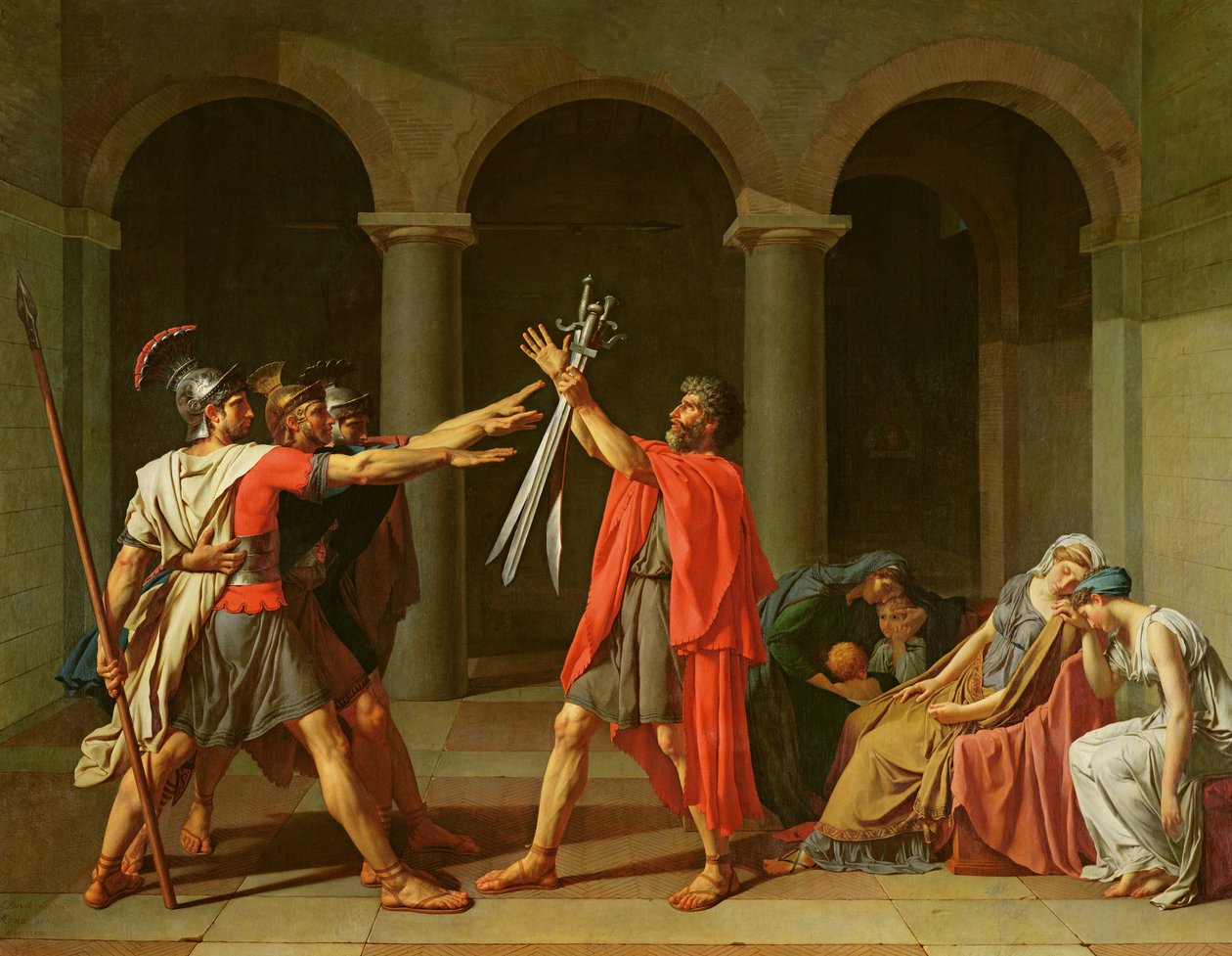 The Ed of Horatii, 1784 af Jacques Louis David