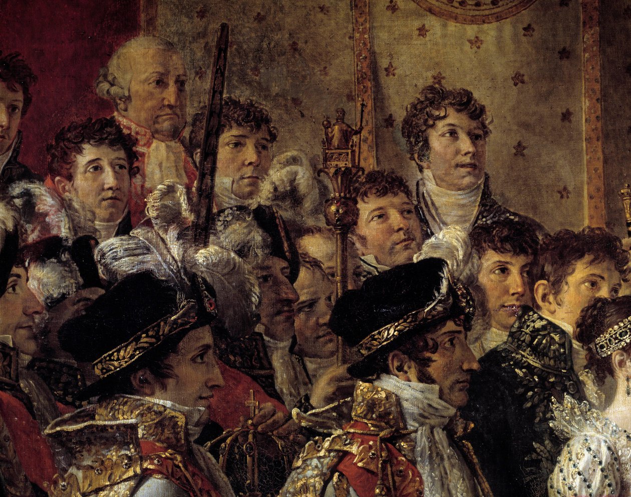 Napoleons rite. Detalje af Napoleons brødre (Joseph Bonaparte af Jacques Louis David