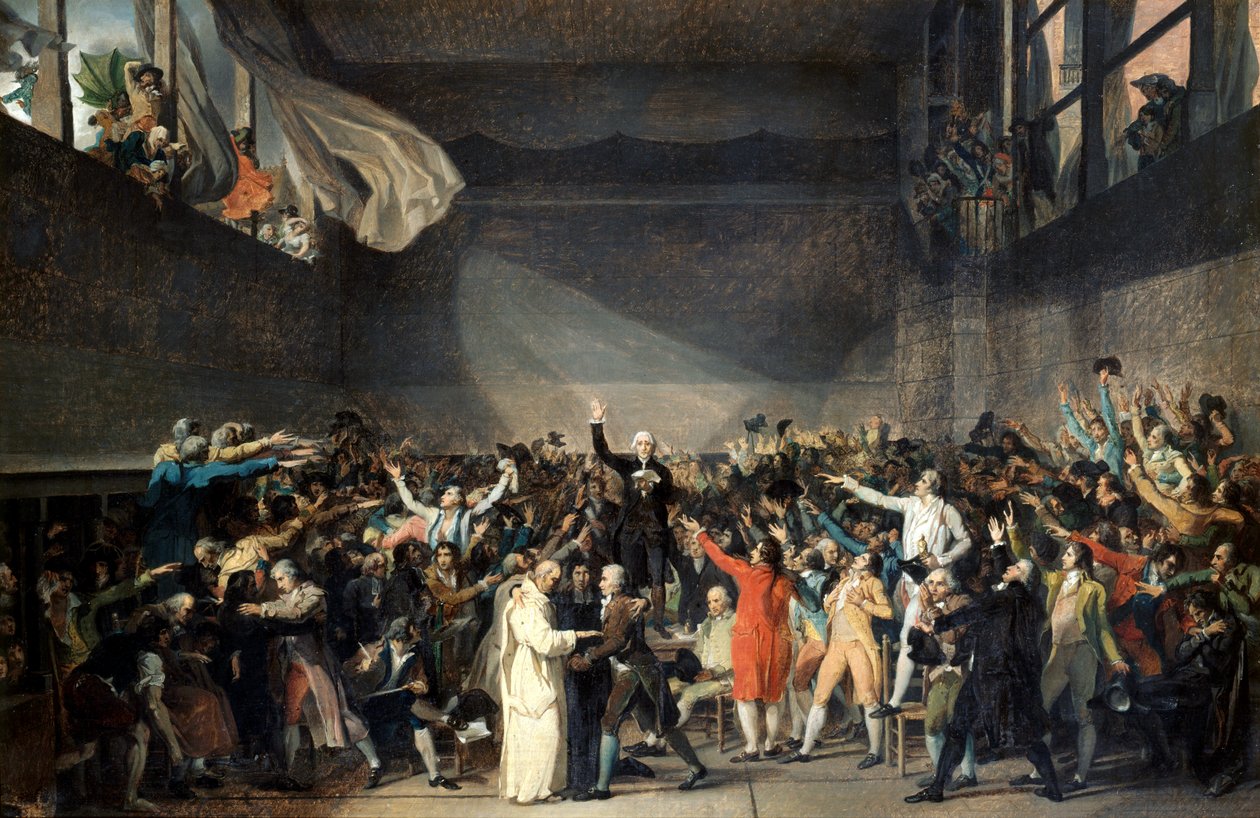 Tennisbanens ed, 20. juni 1789 af Jacques Louis David