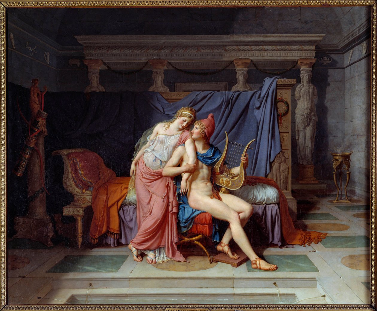 Kærligheden til Paris og Helene. Maleri af Jacques Louis David (1748-1825) af Jacques Louis David