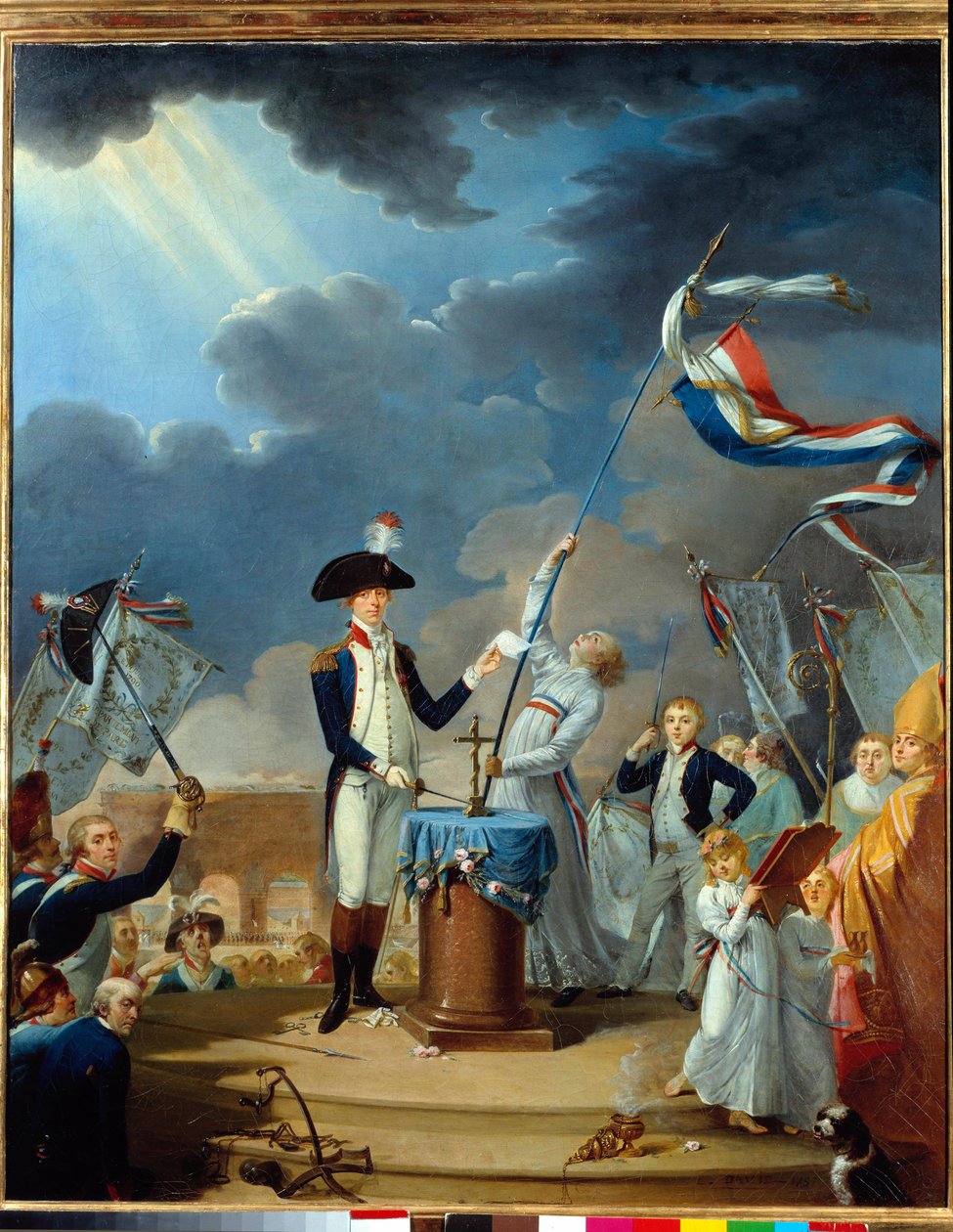 La Fayettes ed (Lafayette) ved forbundsfesten den 14. juli af Jacques Louis David