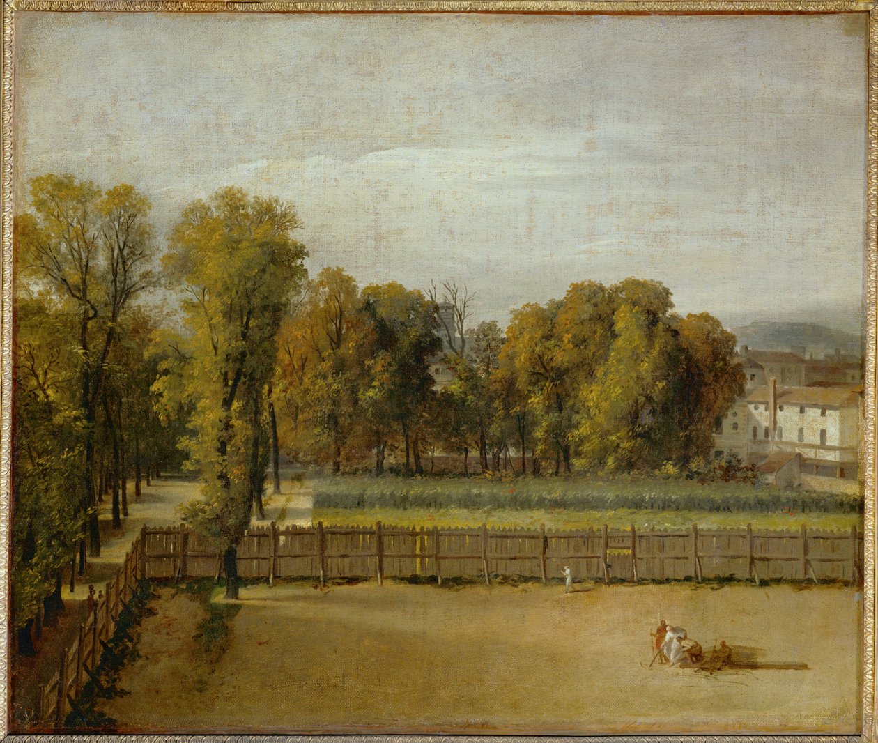 Udsigt over Jardin du Luxembourg i Paris ... af Jacques Louis David