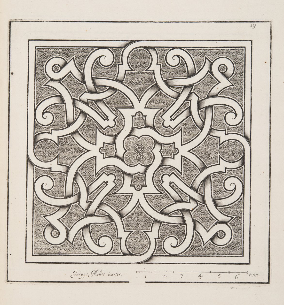 Design for Parterre, fra Theatre des Plans et Jardinages, pub.1652 af Jacques Mollet