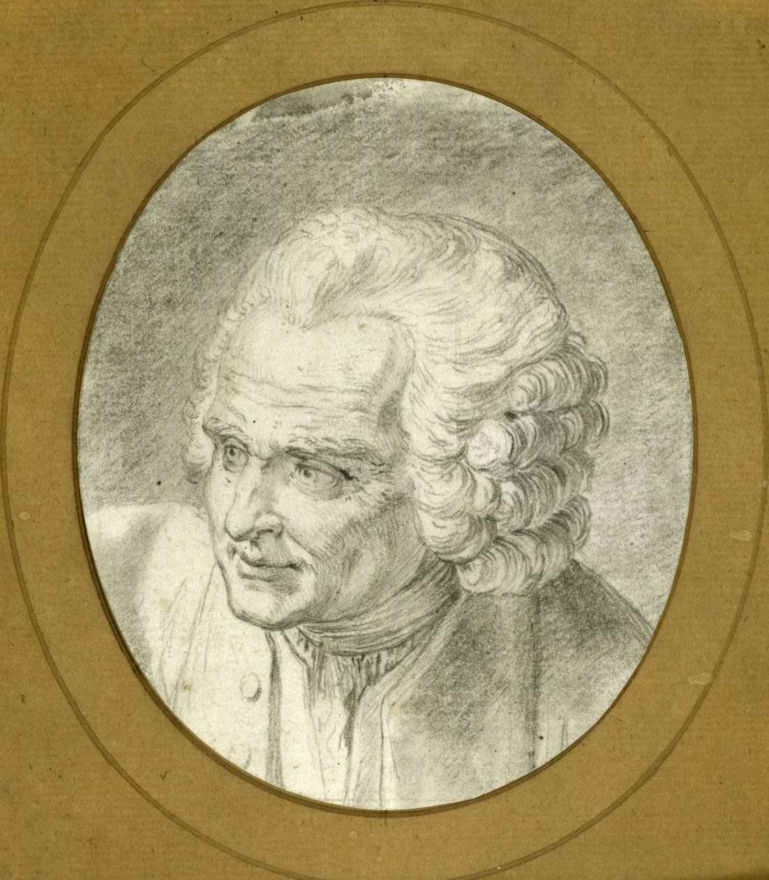 Portræt af Jean-Jacques Rousseau 1712-1778, 1775. af Jacques Philippe Caresme