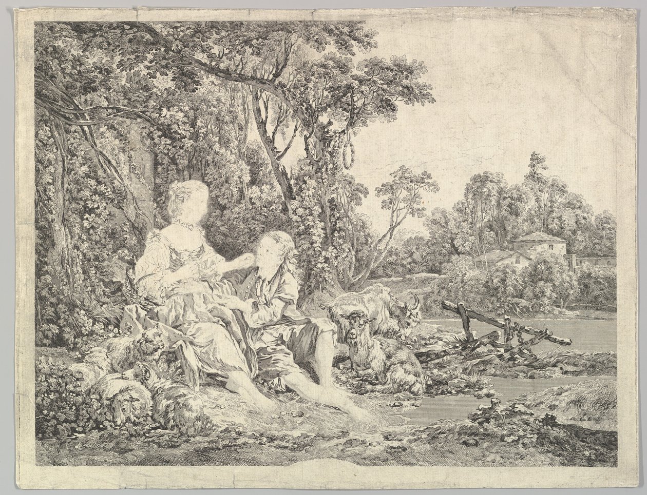 Pensant-ils au Raisin tænker de på druen, 1700-tallet. af Jacques Philippe Le Bas