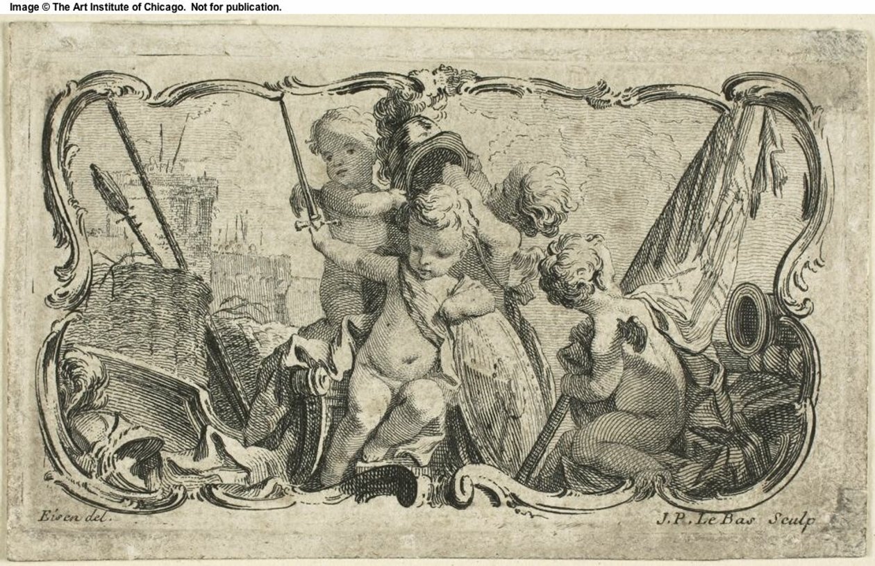 Putti i krig af Jacques Philippe Le Bas
