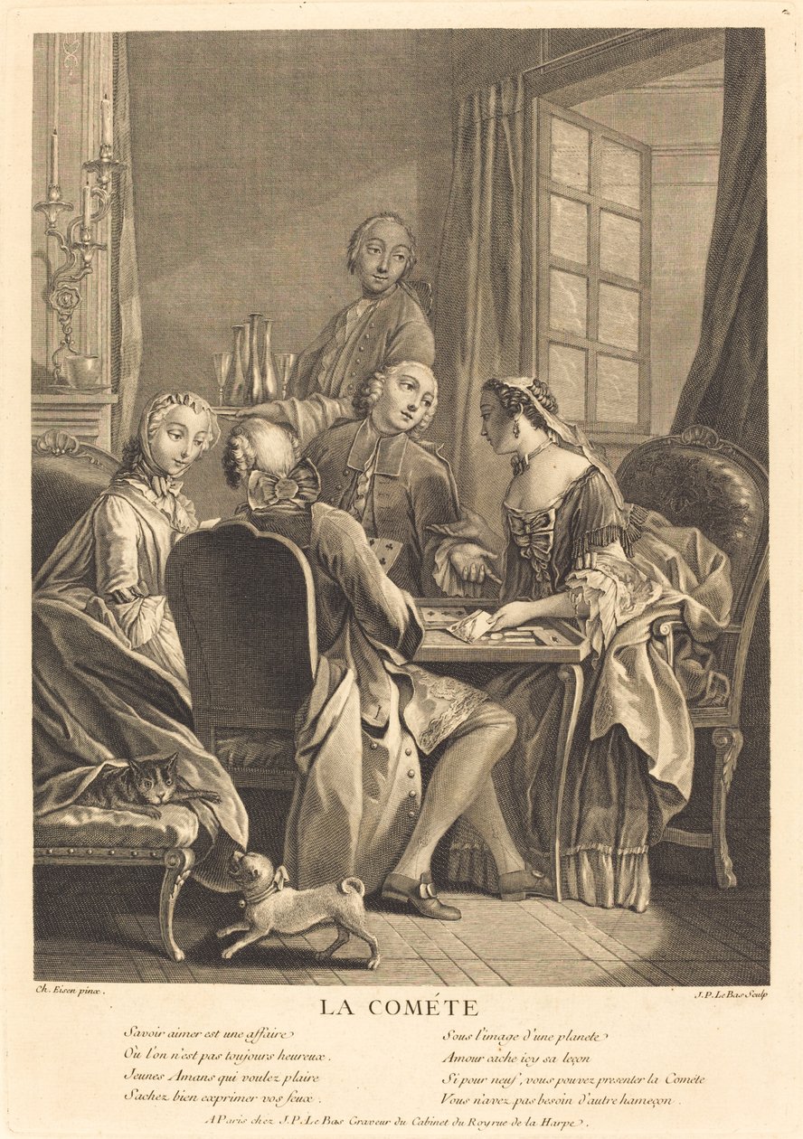 han begår det af Jacques Philippe Le Bas after Charles Eisen