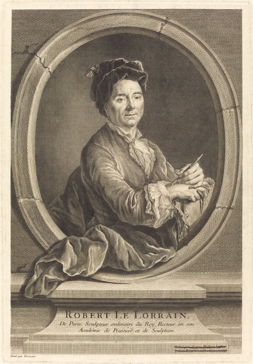 Robert le Lorrain af Jacques Philippe Le Bas after Hubert Drouais