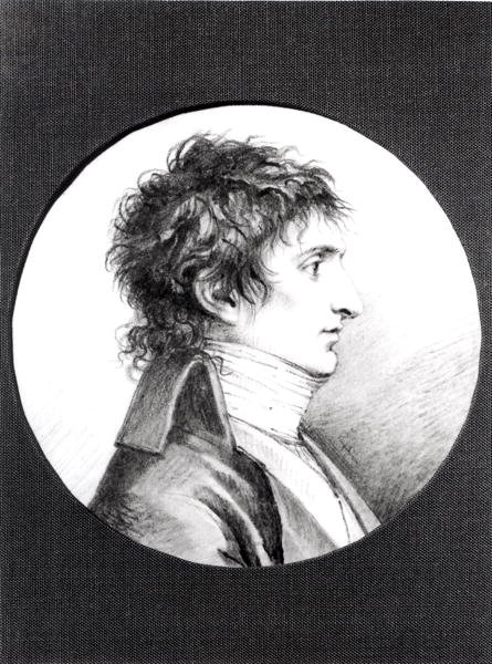 Portræt af Lucien Bonaparte (1775-1840) ca. 1800 (sort kridt på vellum) af Jacques Reattu