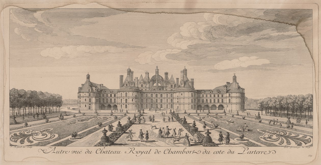 Chateau Chambord fra haven af Jacques Rigaud