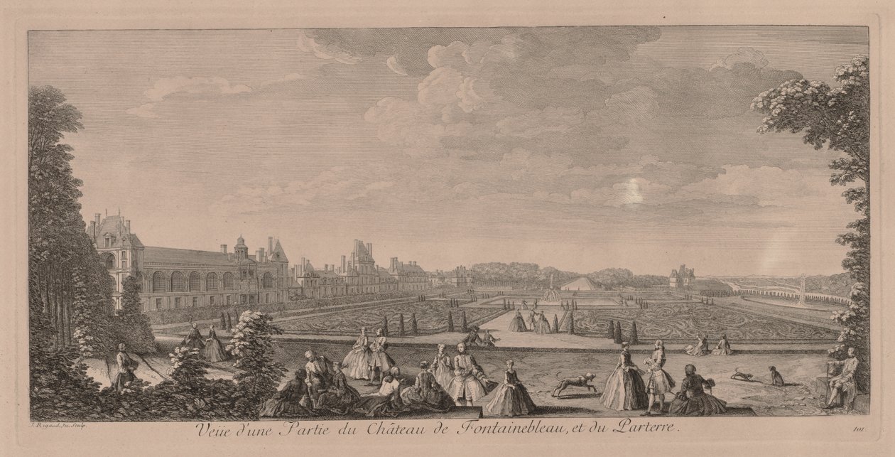 Chateau Fontainebleau og haver af Jacques Rigaud