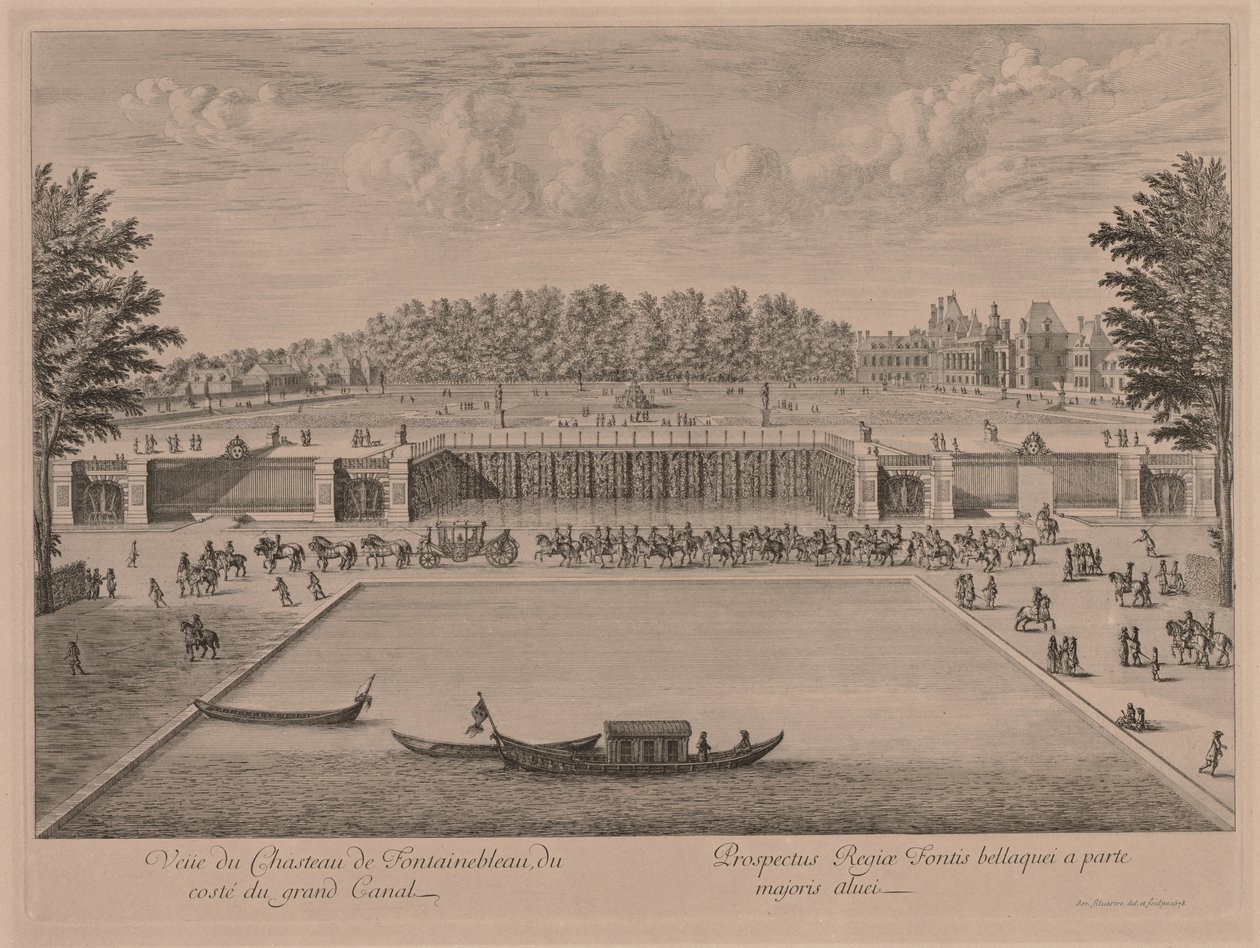 Chateau Fontainebleau fra Canal Grande af Jacques Rigaud