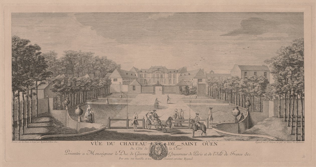 Chateau Saint Ouen fra hoffet af Jacques Rigaud