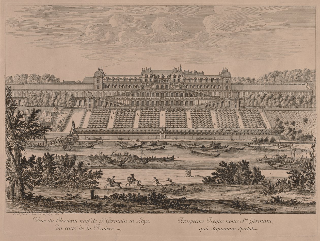 Chateau of St. Germain en Laye fra floden af Jacques Rigaud