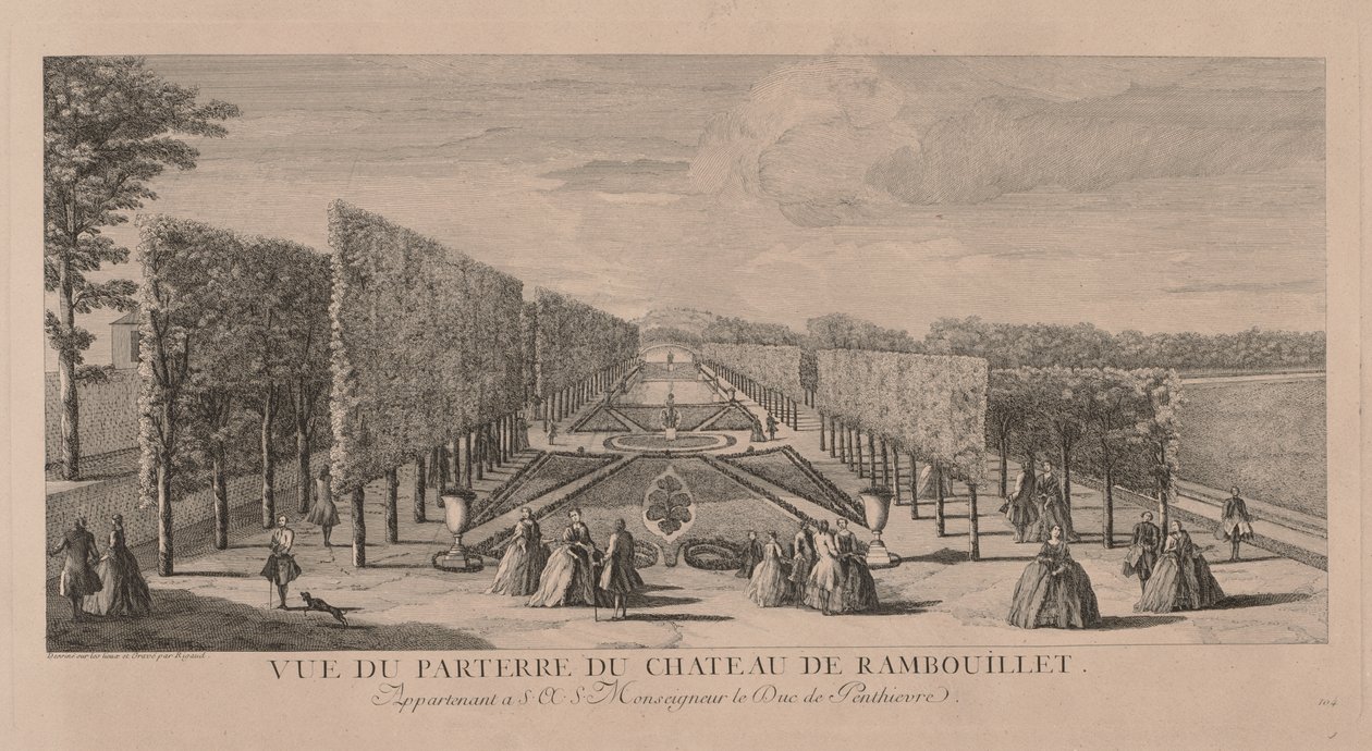 Chateau Rambouillets blomsterhave af Jacques Rigaud